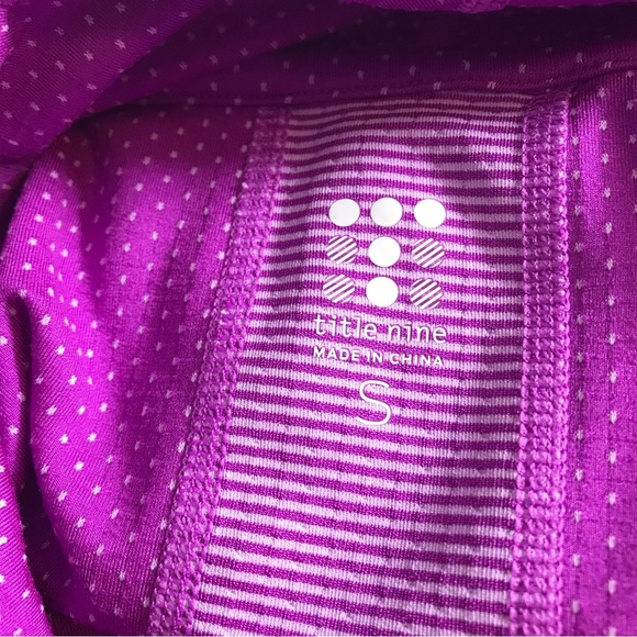 Title Nine Laylis Small Fuchsia Dot Stripe Go Cowl Neck Zip Pocket Tunic Dress‎ - Picture 9 of 10